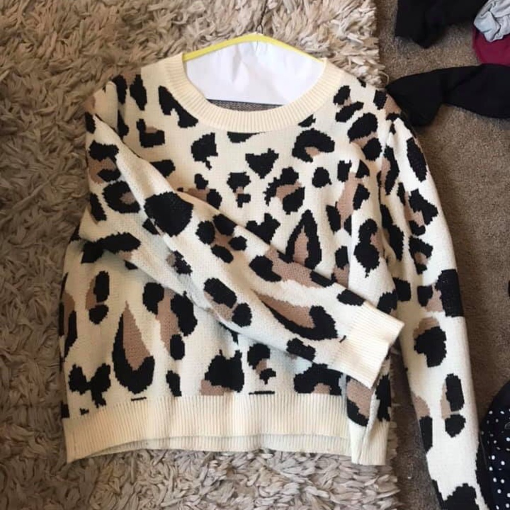 Cheetah print sweater
